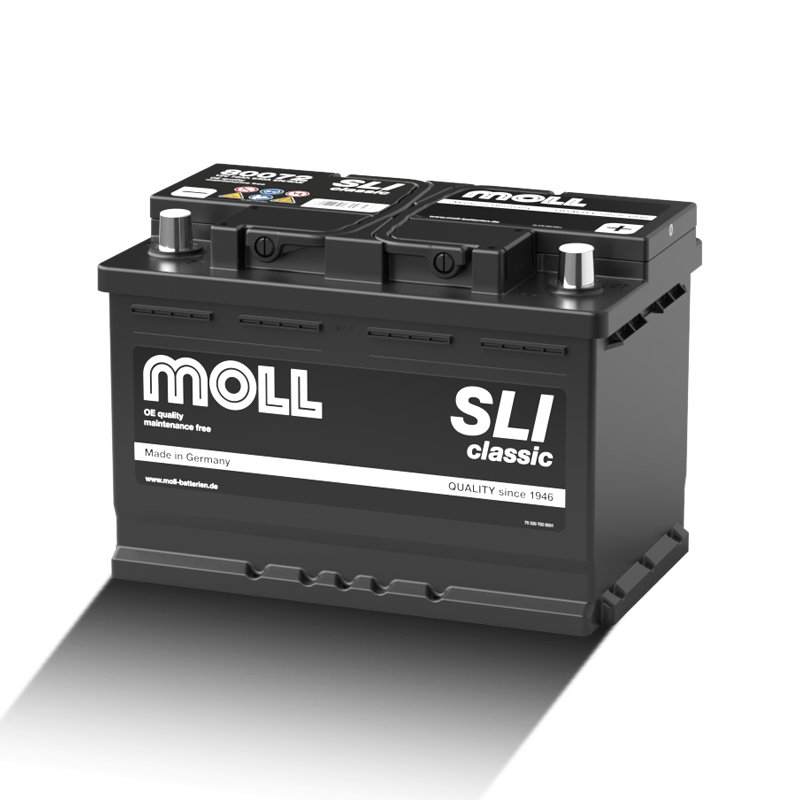 MOLL 80072 SLI classic Starterbatterie 12V 72Ah